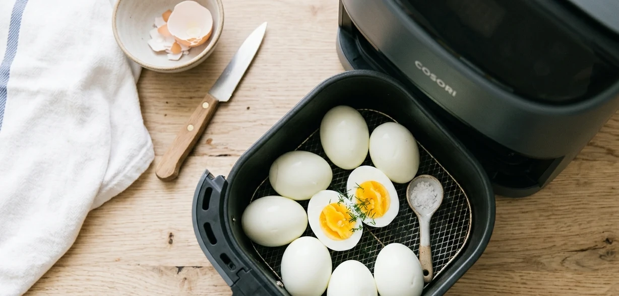 Huevos en freidora de aire