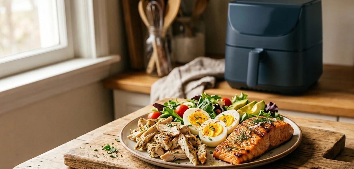 15 recetas altas en proteína en freidora de aire