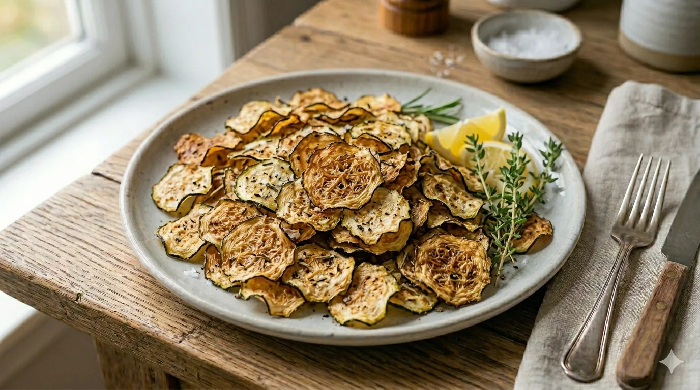 Chips de calabacín crujientes
