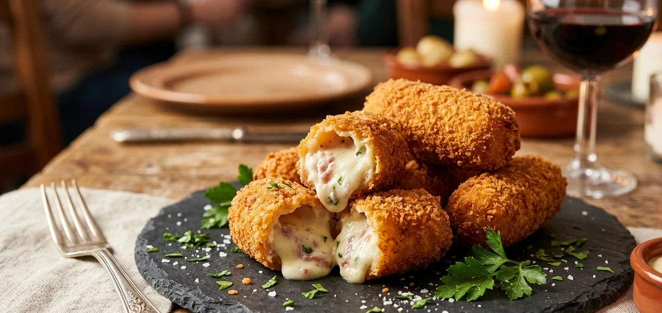 Croquetas crujientes sin aceite freidora de aire