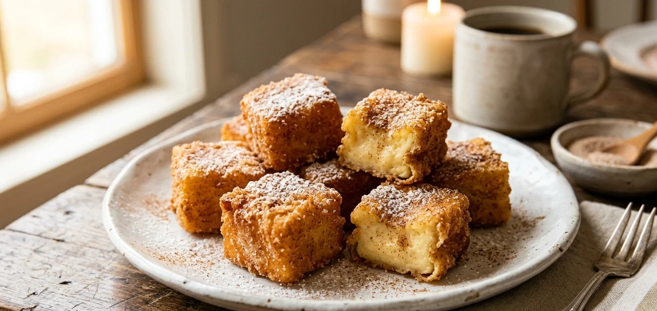 Leche frita sin aceite freidora de aire postre tradicional