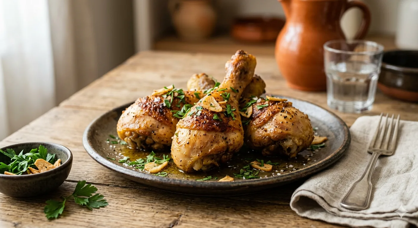 Muslitos de pollo al ajillo